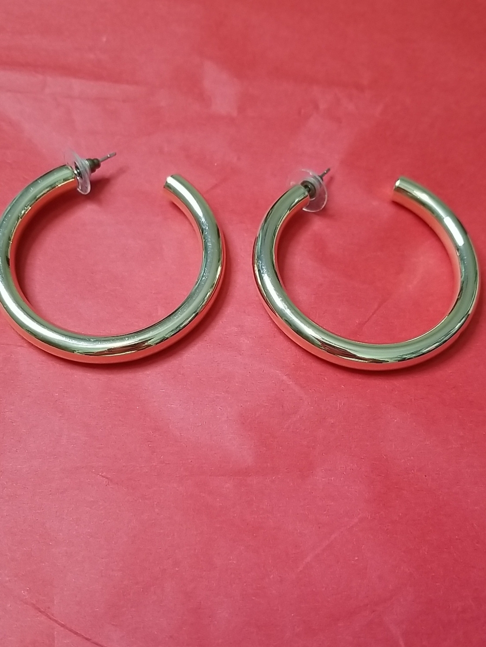 Womens Gold Filled Hoop Earrings EUC